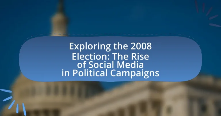 Exploring the 2008 Election: The Rise of Social Media in Political Campaigns