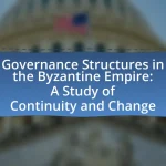 Governance Structures in the Byzantine Empire: A Study of Continuity and Change