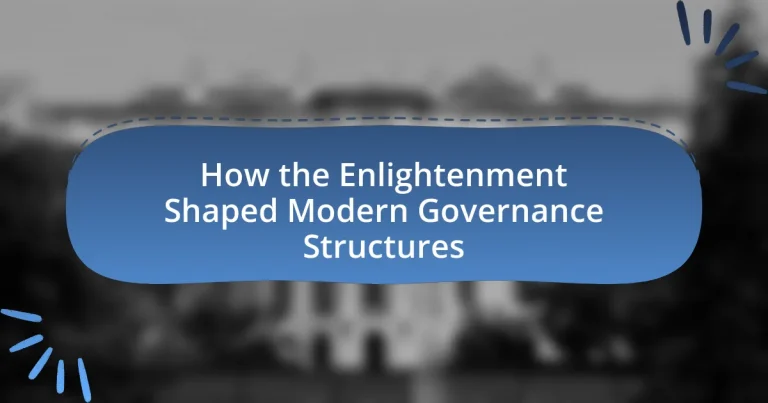 How the Enlightenment Shaped Modern Governance Structures