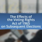 The Effects of the Voting Rights Act of 1965 on Subsequent Elections