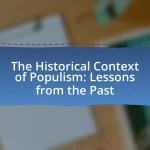 The Historical Context of Populism: Lessons from the Past