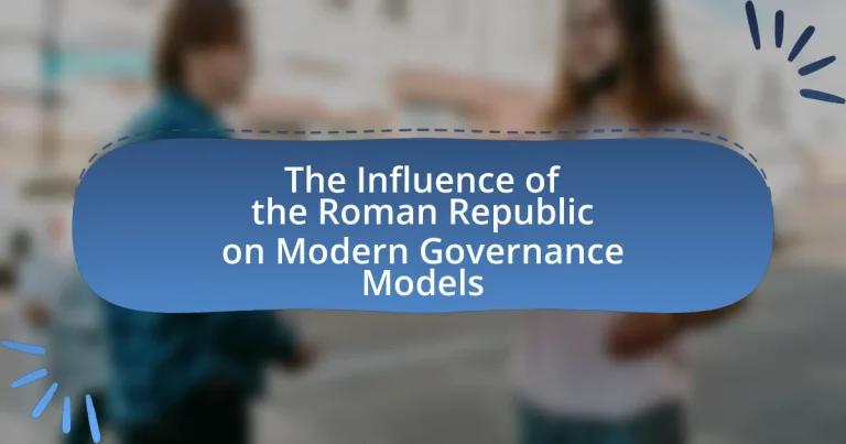 The Influence of the Roman Republic on Modern Governance Models