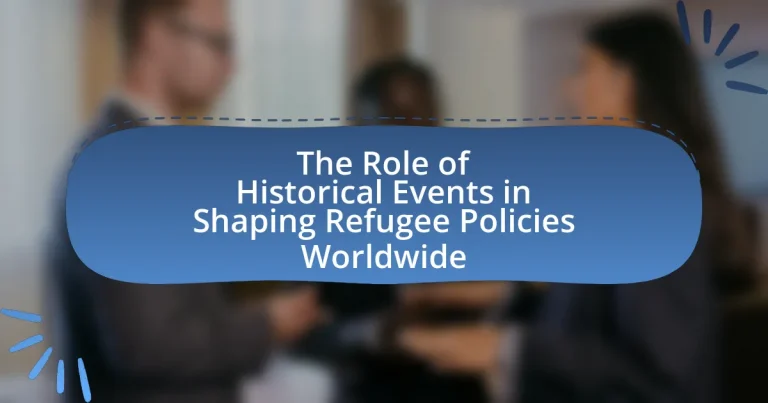 The Role of Historical Events in Shaping Refugee Policies Worldwide