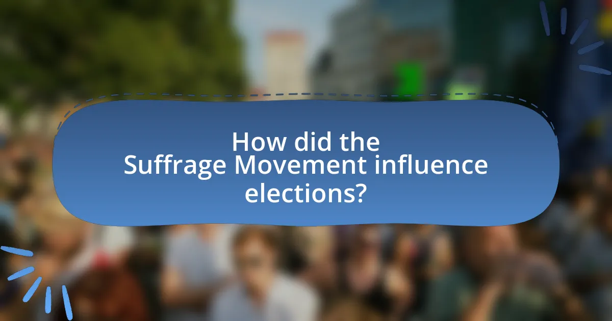 How did the Suffrage Movement influence elections?
