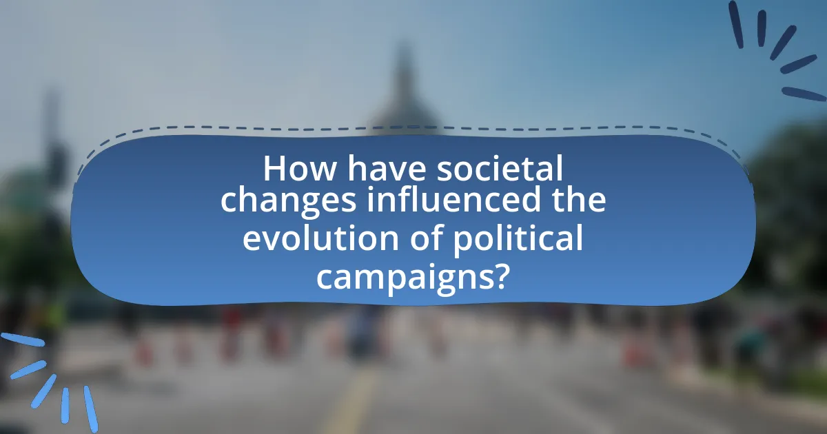 How have societal changes influenced the evolution of political campaigns?