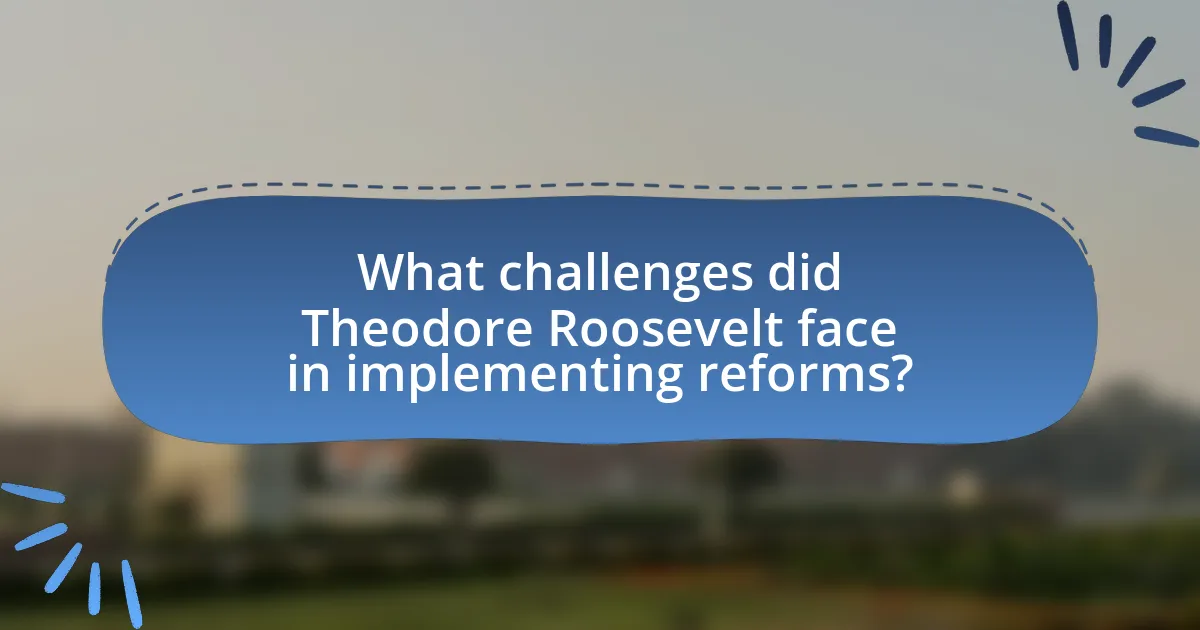 What challenges did Theodore Roosevelt face in implementing reforms?