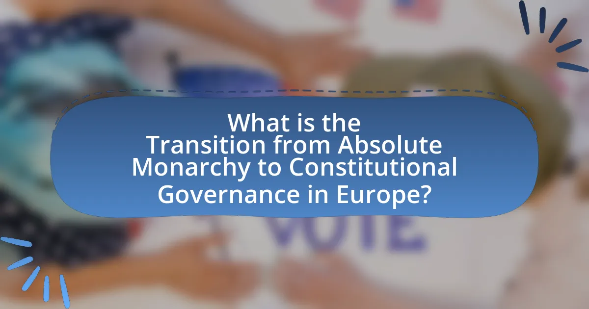 What is the Transition from Absolute Monarchy to Constitutional Governance in Europe?