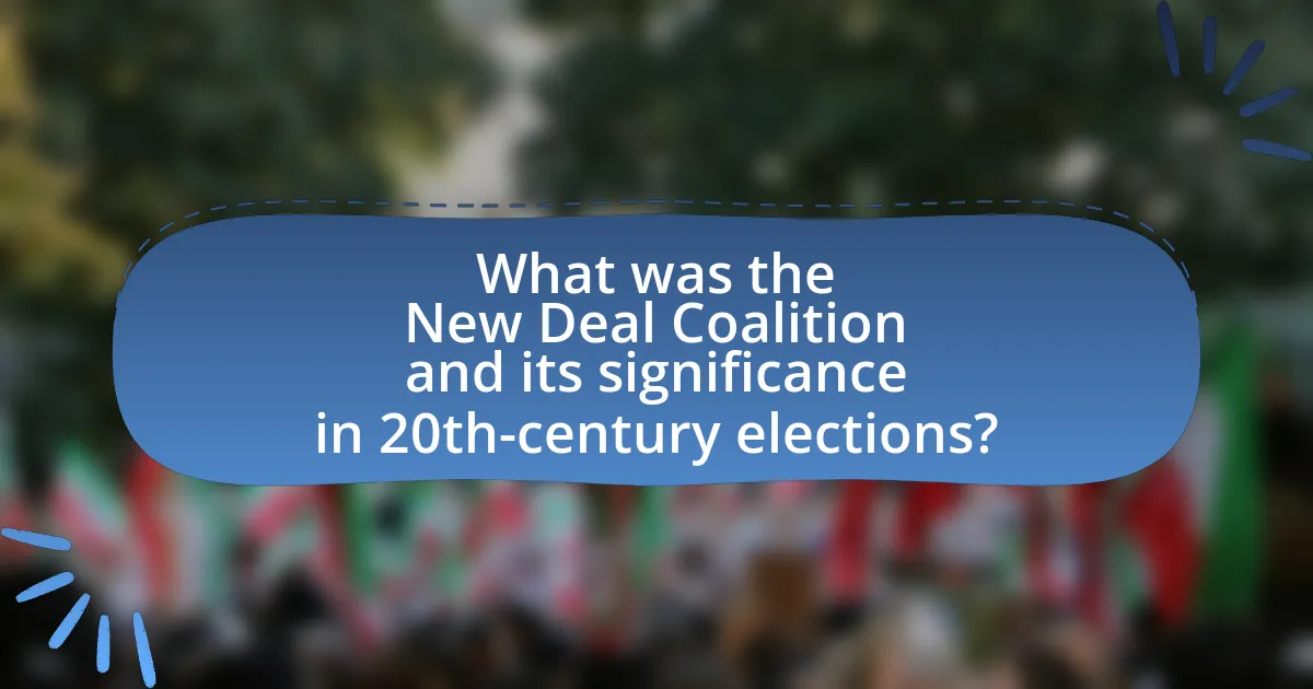 What was the New Deal Coalition and its significance in 20th-century elections?