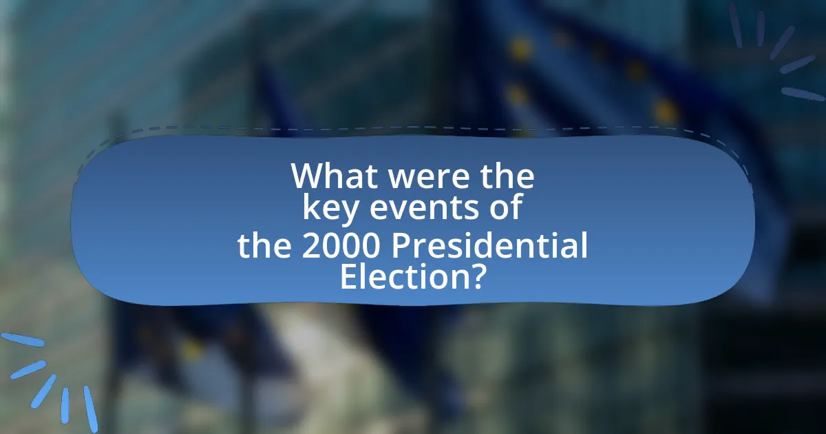 What were the key events of the 2000 Presidential Election?
